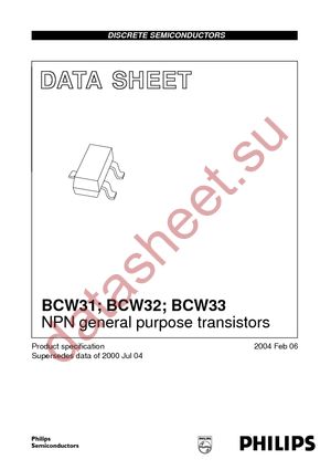 BCW31 T/R datasheet  